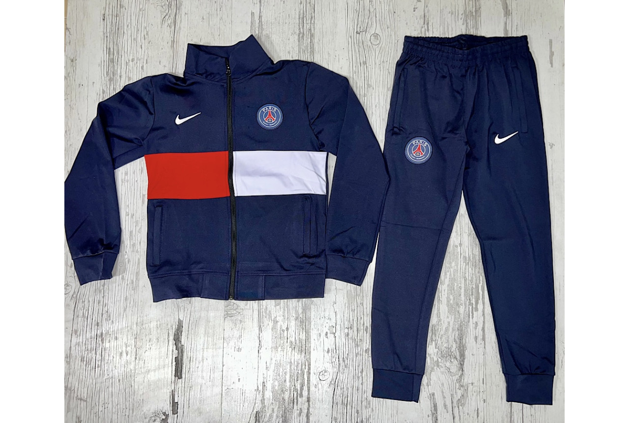 Детски футболен екип Paris Saint Germain тъмно синьо и червено 8157